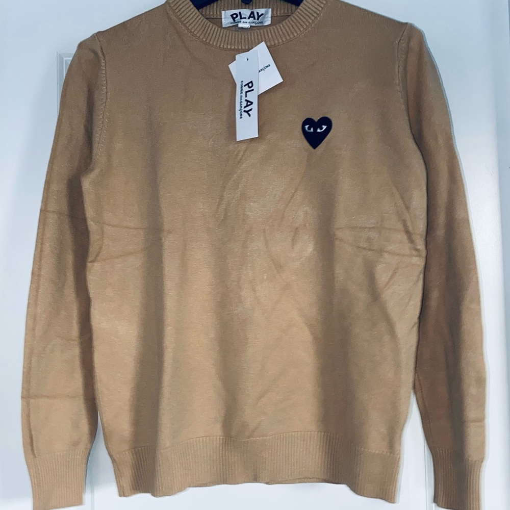 CoMMe des Garçons (PLAY) light brown cardigan